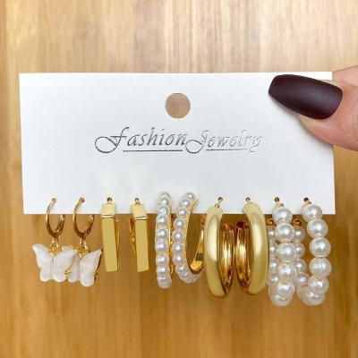 Picture of European and American French Hepburn Style Suit Earrings – High-End Trendy Personality Accessories Multicolor 15 MM