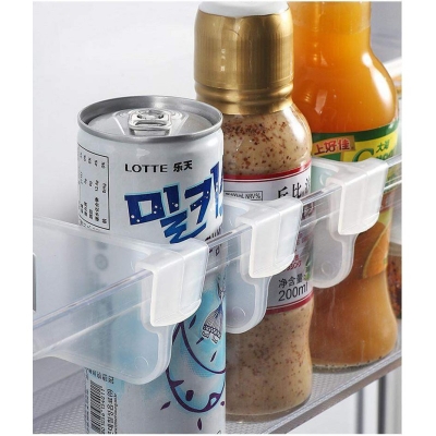 Picture of Telescopic Divider Kitchen Refrigerator Small Items Food Storage Partition Free Adjustment Snap-on Grid Clip  