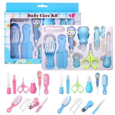 Picture of 10Pcs Set Baby Nail Trimmer Healthcare Kit Health Care Kit Portable Newborn Baby Grooming Kit Nail Safety Care Set  