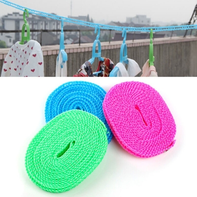 Picture of 5 Meter (16 Feet ) Non Slip Clothesline Clothes Dryer Outdoor Cloth Hanging Rope Multicolor 