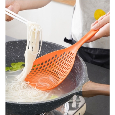 Picture of Dropshipping Kitchen Accessories Resistant Food Noodle Colander Long Handle Strainer Spoon  