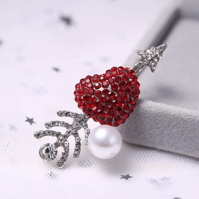 Picture of Love Red Cupid's Tassel arrow brooch Multicolor 
