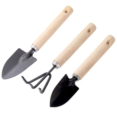 Picture of 3Pcs Set Gardening Tools Small Shovel, Rake, and Potting Supplies for Flowers, Vegetables, and Succulents Multicolor 