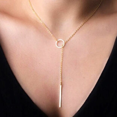 Picture of Stick Pendant Necklace Hollow Girl Long Link Chain Neckless for girls and women's or Stick Pendant Necklace  