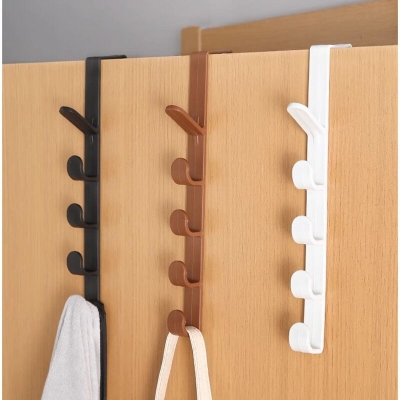 Picture of 1 Pcs Hanger Behind The Door No Punch Wall Hanger Artifacts on The wall hanger Clothes Hat Coat Hooks Handbag Towel Hook  