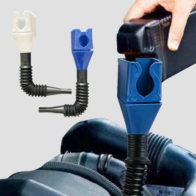 Picture of Plastic Car Motorcycle Refueling Gasoline Engine Oil Funnel Filter Transfer Tool Funnel Kit Fluid Change Filling Transfer Tool Blue 
