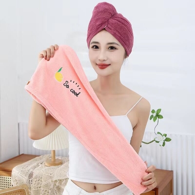 Picture of 1 Pcs Women Soft Microfiber Towels Shower Cap Towel Bath Hats for Women Dry Hair Cap Quick Drying Soft for Lady Turban Head Girl Towel  