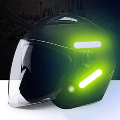 Picture of 4 Pcs Helmet Reflective Sticker Car Safety Reflective Film Night Rear Warning Electric Motorcycle  