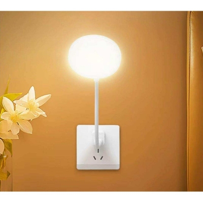 Picture of Voice Control USB Night Light Smart 3 Level Dimmable 3 Colors USB LED Lamp Foldable Ring Desktop Lights Eye Protection White 