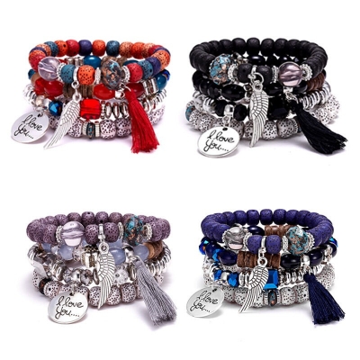 Picture of 4 Pieces Sets Crystal Bracelets for Women and girls or Crystal Bracelets for Women and girls  