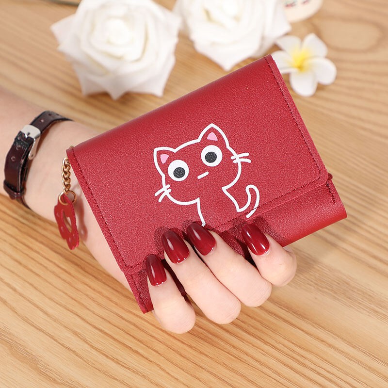 Picture of PU Leather Students Style Leisure Mini Wallet Cute for women or Stylish and Fashionable Ladies Mini wallet for Women Simple Stylish or Printed Hand Bag for Girls/ Purse for Women Female Ladies mini bag  