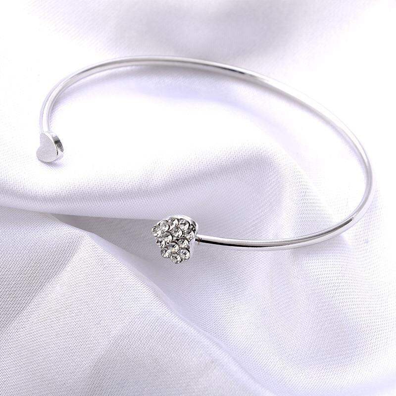 Picture of LOVE HEART WOMEN CRYSTAL ZIRCON CUBIC BRACELET  