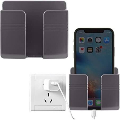 Picture of 1pcs Wall Mounted Organizer Storage Box Remote Control Mounted Mobile Phone Plug Wall Holder Charging Multifunction Holder Stand - cloth stand  