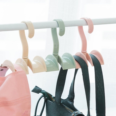Picture of Multi Functional Rotatable Wardrobe hook Environmentally Friendly Material Plastic Handbag Holder Rotating Tie Cap Hanger  