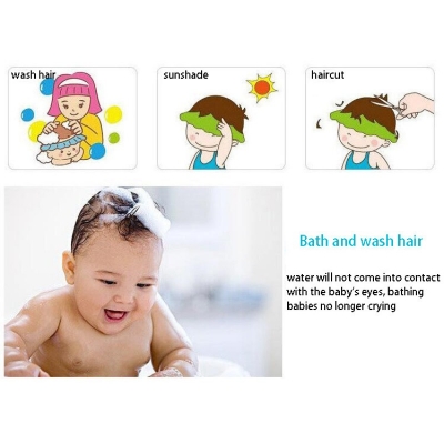 Picture of Children's showercap baby bath shampoocap adjustable mother and baby supplies shampoocap children Multicolor 
