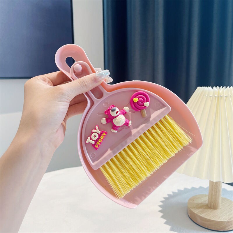 Picture of 1 Pcs Home desktop mini broom Computer keyboard debris cleaning brush Small broom set with dustpan Kitchen debris brush  