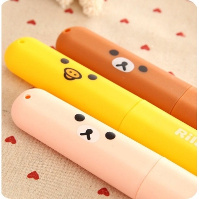 Picture of 2 Pcs Travel Plastic Toothbrush Case Tooth Brush Box Holder Dust proof toothbrush storage box Multicolor 