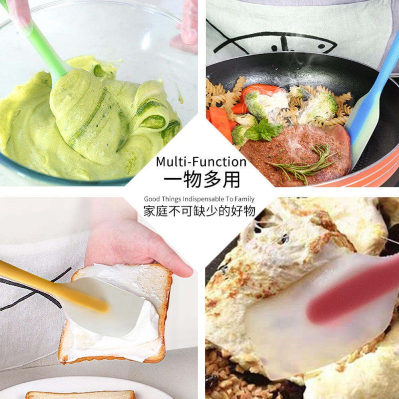 Picture of 1 Pcs Food Graded Silicone Spatulals Silicone Heat Resistant Set Silicone Scraper Baking Pastry Cake Tools Multicolor 
