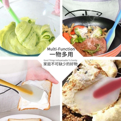 Picture of 1 Pcs Food Graded Silicone Spatulals Silicone Heat Resistant Set Silicone Scraper Baking Pastry Cake Tools Multicolor 