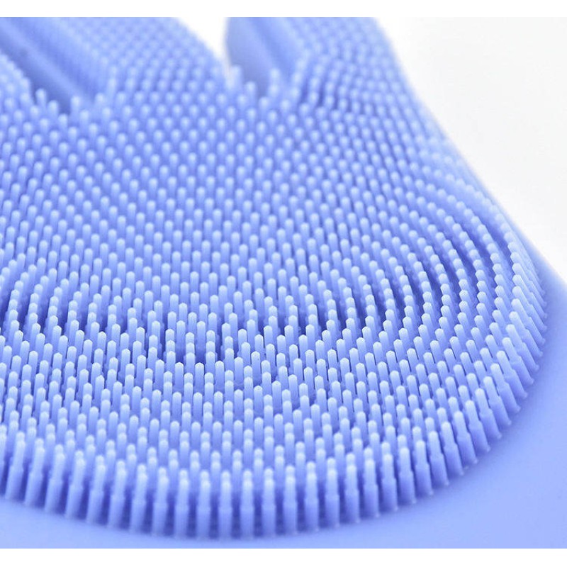 Picture of Food grade durable adult kitchen household soft silicone hand .washing bowl dish gloves Multicolor 