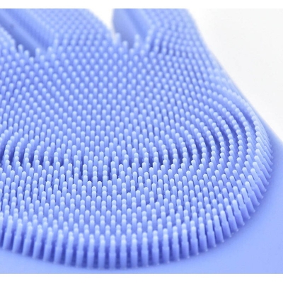 Picture of Food grade durable adult kitchen household soft silicone hand .washing bowl dish gloves Multicolor 