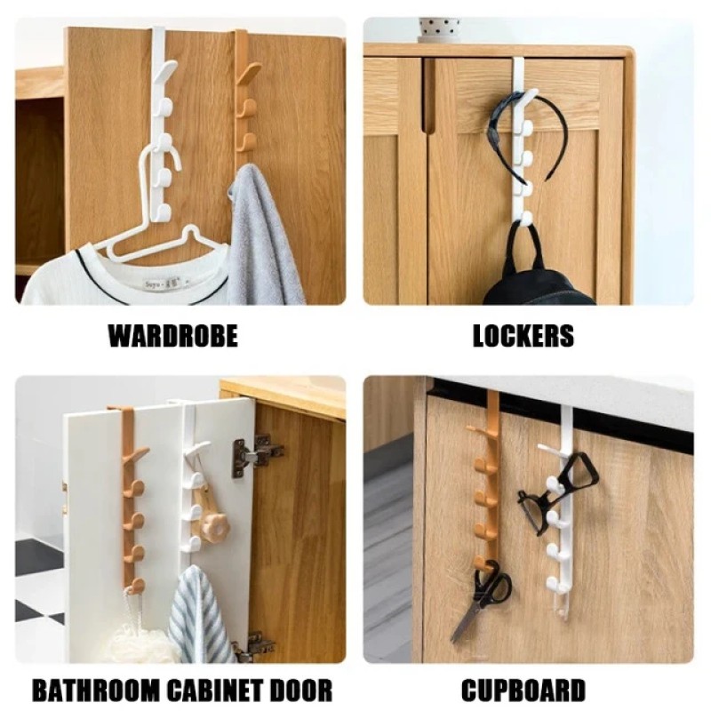Picture of 1 Pcs Hanger Behind The Door No Punch Wall Hanger Artifacts on The wall hanger Clothes Hat Coat Hooks Handbag Towel Hook  