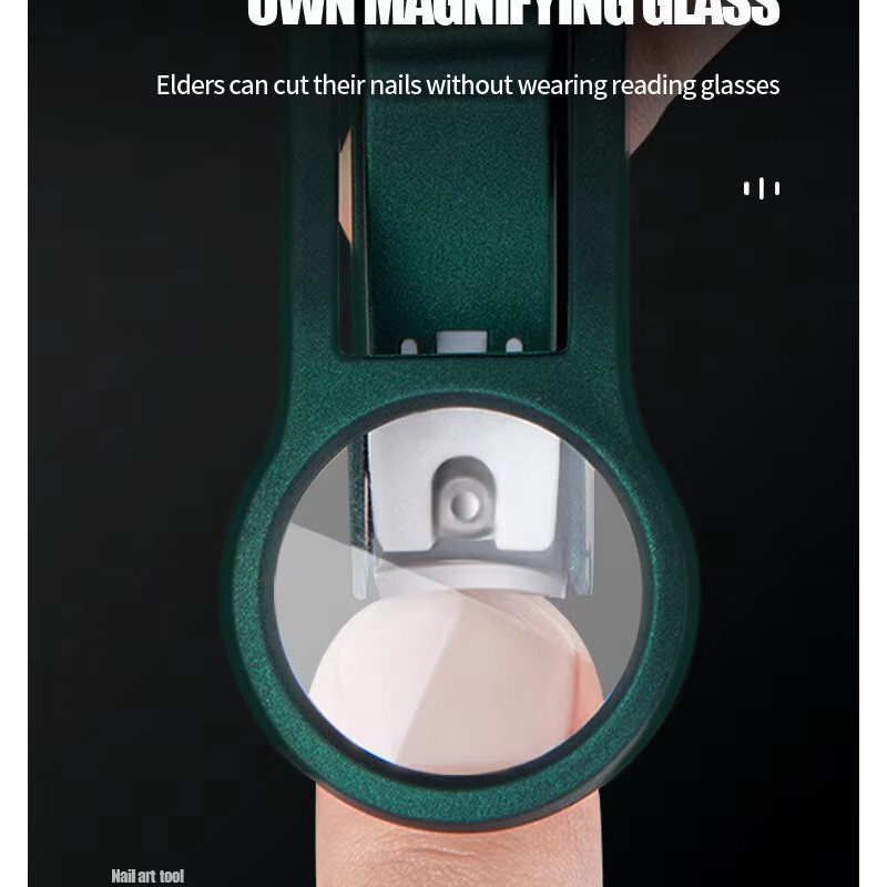Picture of Stainless Steel Magnifying Glass For The Elderly Anti-splash Special Thick Hard Nail Cutter Clippers Special with magnifying glass Multicolor 
