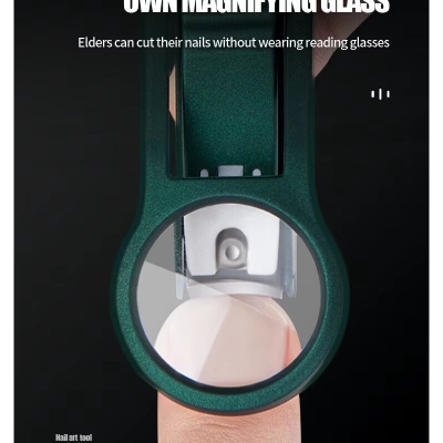 Picture of Stainless Steel Magnifying Glass For The Elderly Anti-splash Special Thick Hard Nail Cutter Clippers Special with magnifying glass Multicolor 