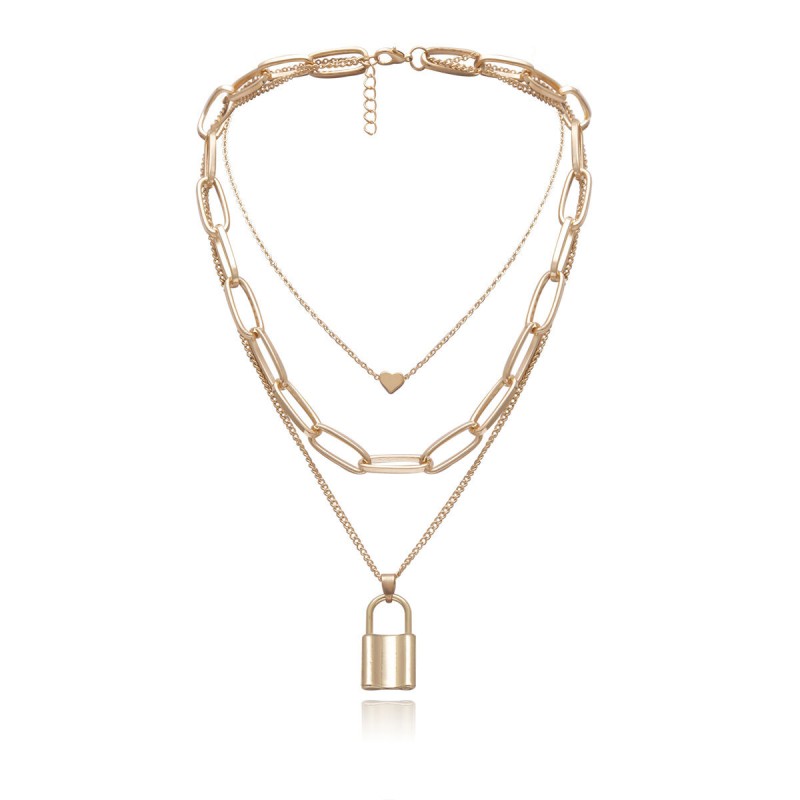 Picture of Trendy Layered Choker Necklace for Women Gold 