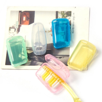 Picture of 5 Pcs Outdoor Travel Toothbrush Head Dust Protector Cover / Portable Washing Toothbrush Box Multicolor 