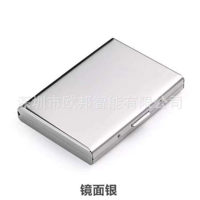Picture of Metal Card Holder Wallet,Ultra Thin Stainless Steel Metal Wallets RFID Blocking Credit Card Wallet Holder