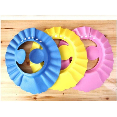 Picture of 2 Pcs Baby Shower Caps Adjustable Hair Wash Hat Cute Cartoon Baby Bath Visor Baby Care Wash Hair Shower Waterproof Kids Ear Shower Cap Multicolor 