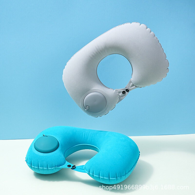Picture of Foldable Press Inflatable Pillow Portable Airplane Neck Travel U-shaped Pillow for Travel  