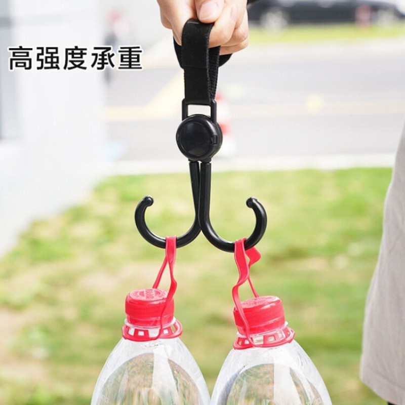 Picture of Bicycle or Scooter Bag carrier Portable Stroller hanging Hook Black Hanging Cycling Bike accessory Bike hanger Baby Car Shopping Hooks Bag Hook  