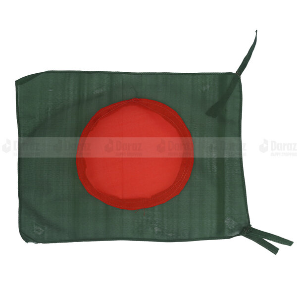 Picture of 1 foot By 8 inch Bangladesh National Flag Factory Direct Supply Set A China Fabrics Potaka Show Patriotism ideal for Any Occasion Celebrate Victory or Independence Day Stationery Craft items Green And Red Color - Sticky Notes Gift Item Brand Class