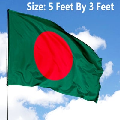 Picture of Premium 5ft x 3ft Bangladesh National Flag Direct Factory Supply Set B China Fabrics Potaka Show Patriotism ideal for Any Occasion Celebrate Victory or Independence Day Stationery Craft items Green And Red Color - Sticky Notes Gift Item Brand Class
