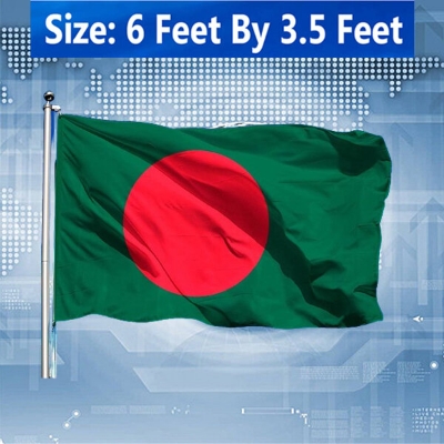 Picture of Premium 6ft x 3.5ft Bangladesh National Flag Direct Factory Supply Set B China Fabrics Potaka Show Patriotism ideal for Any Occasion Celebrate Victory or Independence Day Stationery Craft items Green And Red Color - Sticky Notes Gift Item Brand Class