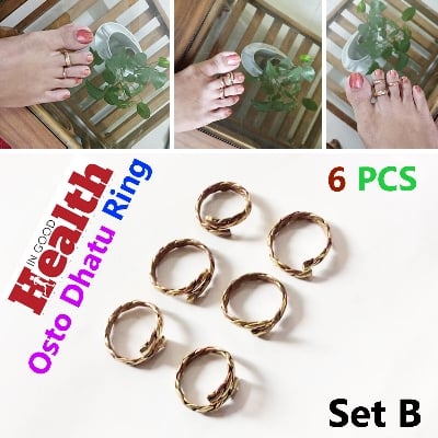 Picture of Refined Taste - 6 PCS Leg Finger Ring Set B Adjustable Fashionable for Female Girls and Women Multi color - Durabilty Assured