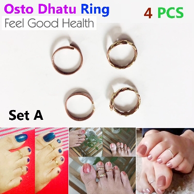 Picture of Highly Sustainable - 4 PCS Leg Finger Ring Set A Adjustable for Women Multi color - Durabilty Assured - Well Inspired & Crafted
