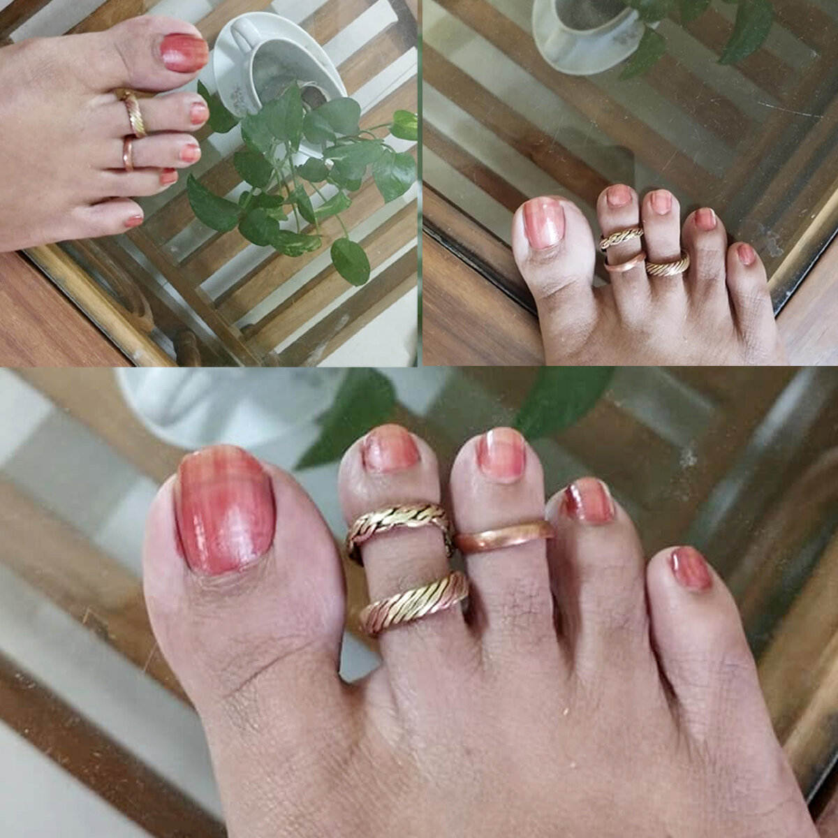 Picture of Ensemble Yourself - Easily Usable - 2 PCS Leg Finger Ring Set B Adjustable for Female Multicolor - Easy To maintain - Well Inspired & Crafted