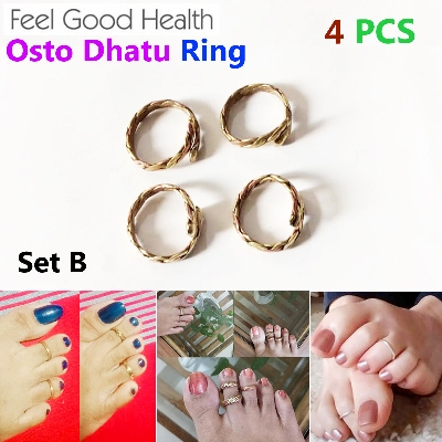 Picture of Premium Quality - 4 PCS Leg Finger Ring Set B Adjustable for Female Multicolor - Modern - Choice Expression - Understated Sophistication