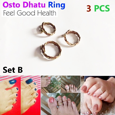 Picture of Highly Sustainable - 3 PCS Leg Finger Ring Set B Adjustable for Female Multicolor - Durabilty Assured - Designed - Urban Vibes