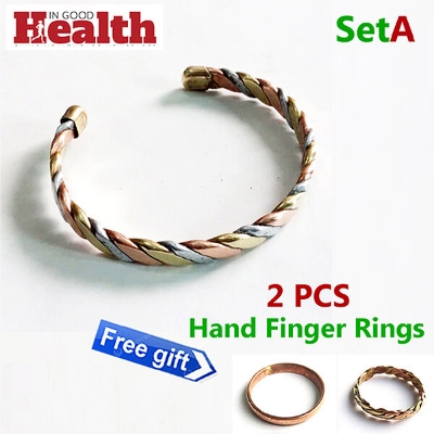 Picture of Adjustable Bracelet Set-A Osto Dhatu Material Brelet Fashion Jewelry Bracelat Daily Life Braslete or Bangles for Men and Women Multicolor Combo (2 PCS Hand Finger Rings Free Gift)