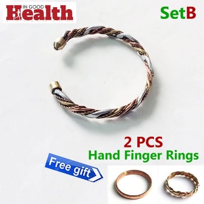 Picture of Adjustable Bracelet Set-B Osto Dhatu Material Brelet Fashion Jewelry Bracelat Daily Life Braslete or Bangles for Men and Women Multicolor Combo (2 PCS Hand Finger Rings Free Gift)