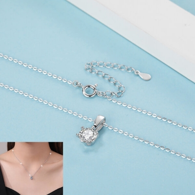 Picture of Chain With Six-Claws Locket Necklace Set A1 Ethnic Style Versatile Personality Autumn Retro Pendant Daily Life Jewelry Accessories Birthday Wedding Engagement Bridal Party Fair Festival Gift Item for Female Silver Color