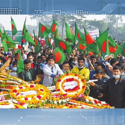 Picture of 1ft x 8 inch Bangladesh National Flag Factory Direct Supply Set C China Fabric Potaka Show Patriotism ideal for Any Occasion Celebrate Victory or Independence Day Stationery Craft Green Red Color-Sticky Note Brand Class Combo (2 PCS Headband Free Gift)