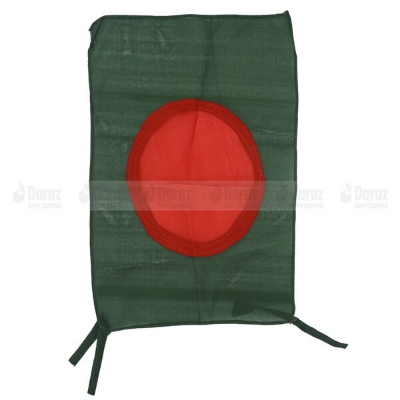 Picture of 1.5ft x 1ft Bangladesh National Flag Factory Direct Supply Set C China Fabric Potaka Show Patriotism ideal for Any Occasion Celebrate Victory or Independence Day Stationery Craft Green Red Color-Sticky Note Brand Class Combo (2 PCS Headband Free Gift)