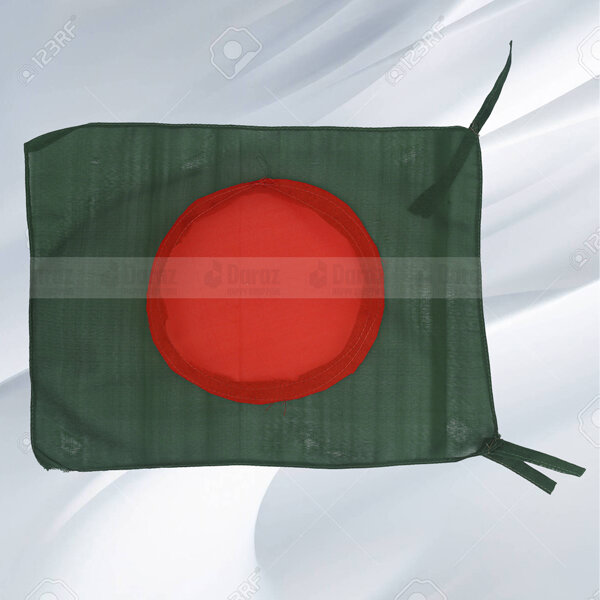 Picture of Premium 1 foot By 8 inch Bangladesh National Flag Direct Factory Supply Set D China Fabric Potaka ideal Patriotism Any Occasion Celebrate Victory or Independence Day Stationery Craft Green Red Color-Sticky Note Brand Class Combo [Free Gift 2 PCS Headband]