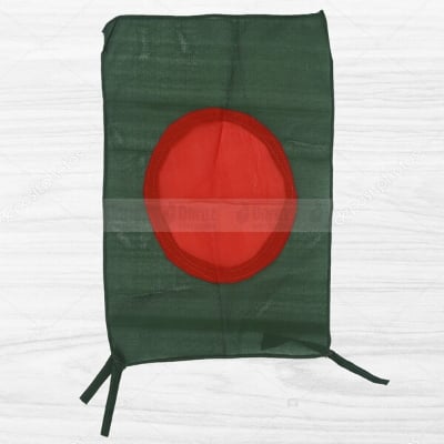Picture of Premium (1.5 By 1) Feet Bangladesh National Flag Direct Factory Supply Set D China Fabric Potaka ideal Patriotism Any Occasion Celebrate Victory or Independence Day Stationery Craft Green Red Color-Sticky Note Brand Class Combo [Free Gift 2 PCS Headband]