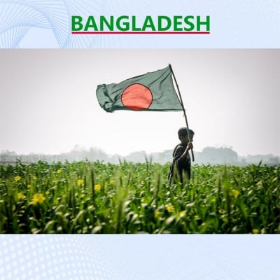 Picture of Premium (2.5 By 1.5) Feet Bangladesh National Flag Direct Factory Supply Set D China Fabric Potaka Patriotism Any Occasion Celebrate Victory Independence Day Stationery Craft Green Red Color-Sticky Note Brand Combo [Free Gift 2 PCS Headband]
